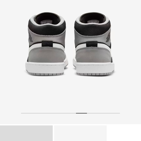 Brand New Air Jordan 1 Mid SE Color Black/ White/Light Smoke Grey/University Red - Picture 5 of 7